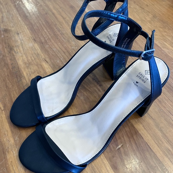 Call It Spring Black Block Heels - Picture 2 of 6